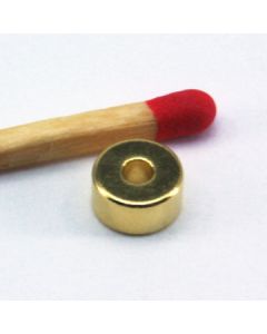 NdFeB 45SH Ringmagnet Ø6 (2) x 3 mm, vergoldet