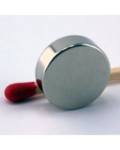 NdFeB N45 Scheibenmagnet Ø15 x 5 mm, vernickelt