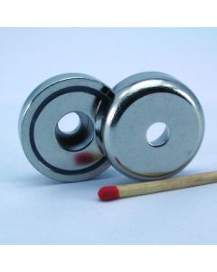 NdFeB Topfmagnet mit Zylindersenkung, Ø25 x 8 mm (200 N)