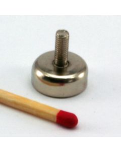 NdFeB Topfmagnet Ø12 x 5 mm mit M3-Außengewinde