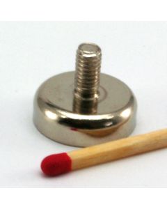 NdFeB Topfmagnet Ø16 x 5 mm mit M4-Außengewinde