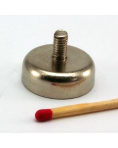 NdFeB Topfmagnet Ø20 x 7 mm mit M4-Außengewinde