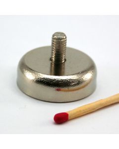 NdFeB Topfmagnet Ø25 x 8 mm mit M5-Außengewinde