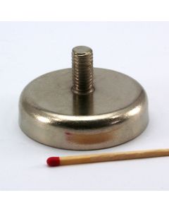 NdFeB Topfmagnet Ø48 x 11,5 mm mit M8-Außengewinde