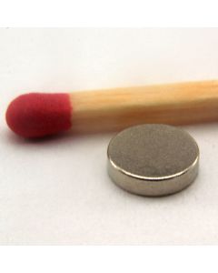 NdFeB N45 Scheibenmagnet Ø6 x 1,5 mm, vernickelt