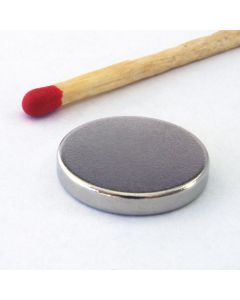 NdFeB N45 Scheibenmagnet Ø15 x 2,5 mm, vernickelt