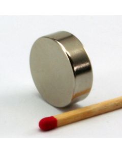 NdFeB N45 Scheibenmagnet Ø18 x 6 mm, vernickelt