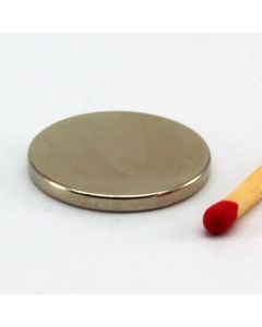 NdFeB N45 Scheibenmagnet Ø20 x 2 mm, vernickelt