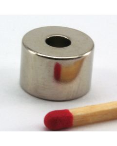 NdFeB N45 Ringmagnet Ø12 (4,1) x 8 mm, vernickelt, diametral