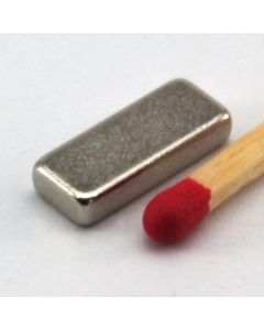 NdFeB N45 Quadermagnet 12,5 x 5 x 2,5 mm, vernickelt