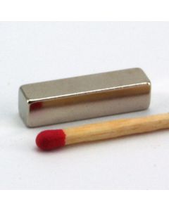 NdFeB N45 Quadermagnet 20 x 5 x 5 mm, vernickelt