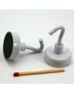 2 Magnethaken Ø25 mm, weiß