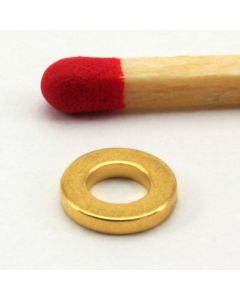 NdFeB 42SH Ringmagnet Ø6 (3,18) x 1 mm, vergoldet, diametral