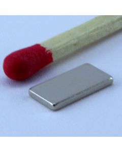 NdFeB N50 Quadermagnet 10 x 5 x 1 mm, vernickelt