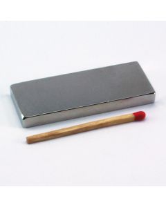 NdFeB N45 Quadermagnet 50 x 20 x 5 mm, vernickelt