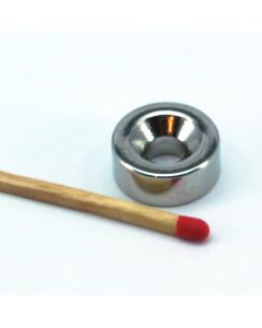 NdFeB N42 Ringmagnet Ø15 (5,5+Senk.) x 6 mm, S-Pol