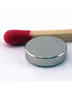 NdFeB N45 Scheibenmagnet Ø10 x 2,5 mm, vernickelt