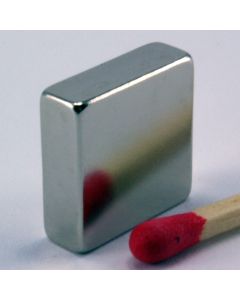NdFeB N45 Quadermagnet 15 x 15 x 5 mm, vernickelt