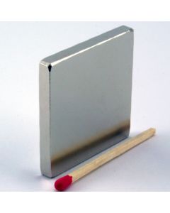 NdFeB N45 Quadermagnet 40 x 40 x 5 mm, vernickelt