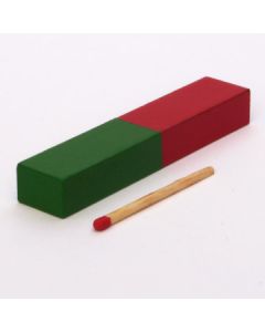 AlNiCo LNG40 Quadermagnet 75 x 15 x 10 mm, rot-grün, längs magnetisiert