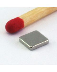 NdFeB N50 Quadermagnet 5 x 5 x 1 mm, vernickelt