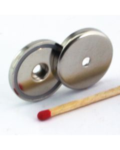 NdFeB Topfmagnet mit Zyl.-Senkung, Ø22 x 3,3 mm, N-Pol