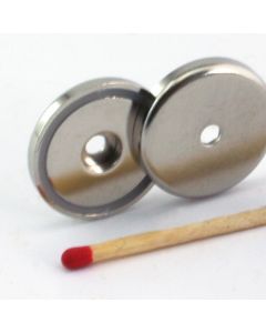 NdFeB Topfmagnet mit Zyl.-Senkung, Ø22 x 3,3 mm, S-Pol