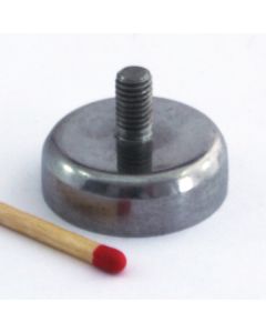 NdFeB Topfmagnet Ø25 x 8 mm mit M5-Außengewinde, rostfrei