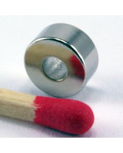 NdFeB N45 Ringmagnet Ø8 (3) x 4 mm, vernickelt