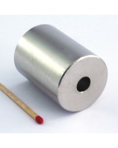 NdFeB N45 Rohrmagnet Ø30 (8,05) x 40 mm, vernickelt, diametral