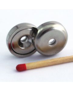 NdFeB Topfmagnet mit 90°-Senkung, Ø16 x 5 mm, rostfrei