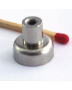 NdFeB Topfmagnet Ø12 mm mit M3-Innengewinde, rostfrei