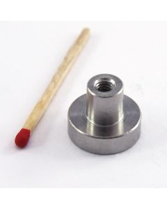 NdFeB Topfmagnet Ø16 mm mit M4-Innengewinde, rostfrei
