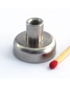 NdFeB Topfmagnet Ø20 mm mit M4-Innengewinde, rostfrei