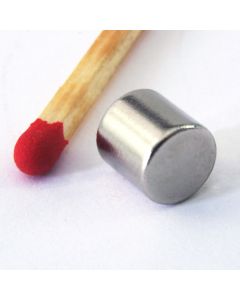 NdFeB N45 Scheibenmagnet Ø6 x 6 mm, vernickelt