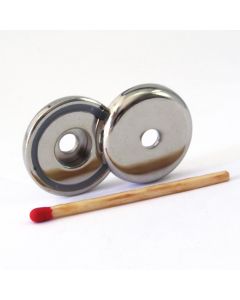 NdFeB Topfmagnet mit Zyl.-Senkung, Ø22 x 4,5 mm, rostfrei