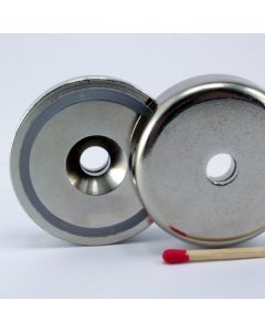 NdFeB Topfmagnet mit 90°-Senkung, Ø48 x 11,5 mm
