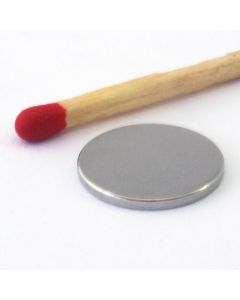 NdFeB N42 Scheibenmagnet Ø12 x 1 mm, vernickelt