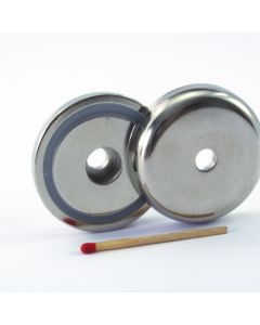 NdFeB Topfmagnet mit Zylindersenkung, Ø42 x 9 mm, rostfrei