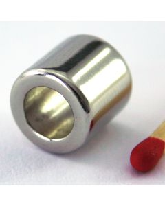 NdFeB N45 Ringmagnet Ø10 (6) x 10 mm, vernickelt