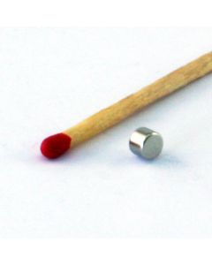 NdFeB N52 Scheibenmagnet Ø4 x 3 mm, vernickelt