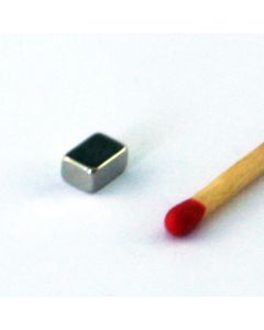 NdFeB 50M Quadermagnet 6 x 4 x 3 mm, vernickelt