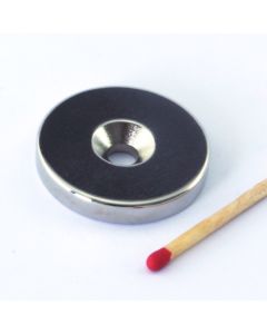 NdFeB N45 Ringmagnet Ø30 (5,4+Senk.) x 5 mm, N-Pol