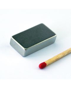 NdFeB N45 Quadermagnet 25 x 13 x 6 mm, vernickelt