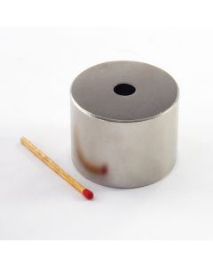 NdFeB N45 Ringmagnet Ø40 (8,05) x 30 mm, vernickelt, diametral