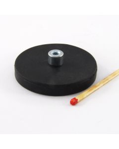 Gummiertes NdFeB Magnetsystem Ø43 mm mit M4-Innengewinde