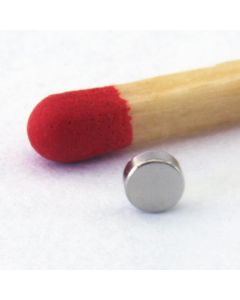 NdFeB N45 Scheibenmagnet Ø2,5 x 1 mm vernickelt