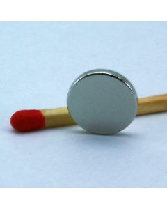NdFeB N45 Scheibenmagnet Ø10 x 1,5 mm, vernickelt