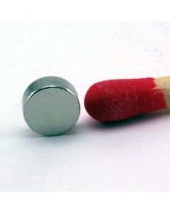 NdFeB N50 Scheibenmagnet Ø5 x 2 mm, vernickelt