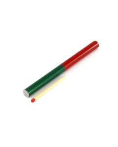 AlNiCo LNG40 Stabmagnet Ø8 x 100 mm, rot-grün